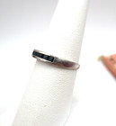 10K White Gold Blue Sapphire Band Ring Size 6.75 - 7 1.3 Gr [R389] — photo 2