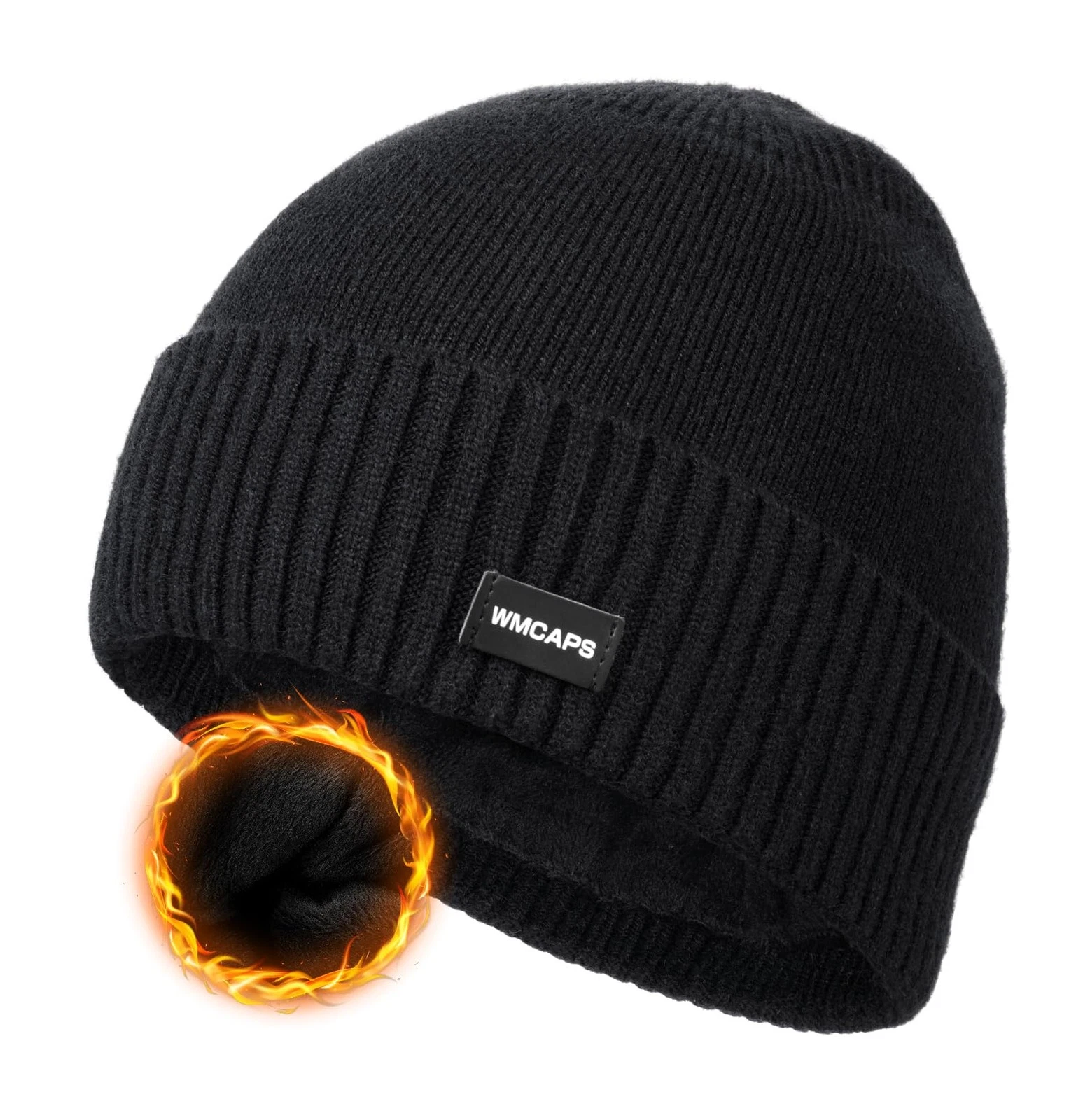 Winter Men Women Fleece Lined Beanie Knitted Hats, Soft Thermal Stocking Skul...