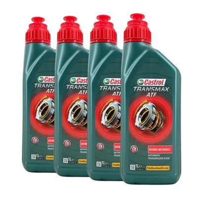 CASTROL Transmax ATF DEX/MERC Multivéhicule Huile De Boîte, Mercon, 4x1 Litres - Photo 1/3