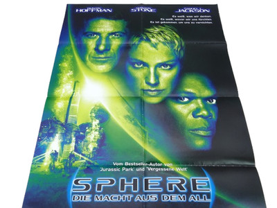 Sphere Macht aus dem All Altes Vintage Kino Film Plakat Poster A1 Gefaltet