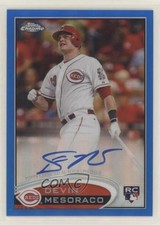 2012 Topps Chrome Rookie Blue Refractor 63/199 Devin Mesoraco #172 Auto no9