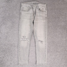 VTG Y2K Levi's 512 32x30 Slim Fit Tapered Leg Gray Distressed Denim Jeans
