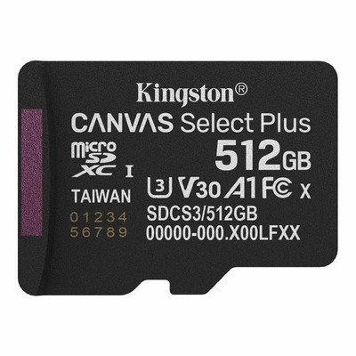 Kingston Canvas Select Plus microSD 150MBs C10 512GB mit Adapter SDCS3/512GB