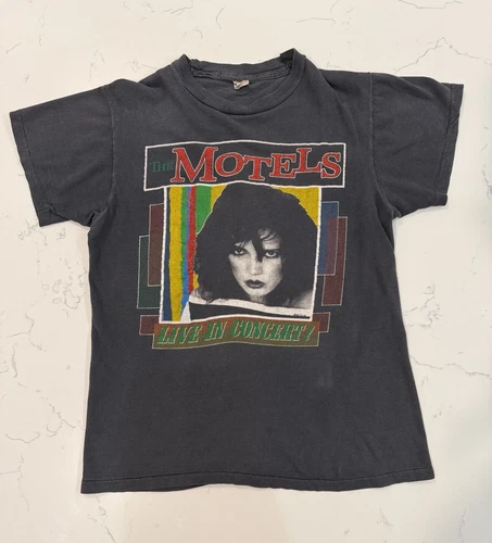 The Motels Live In Concert Tour T Shirt Medium 1980s vintage concert t-shirt, vintage, size M, single stitch, B+ condition