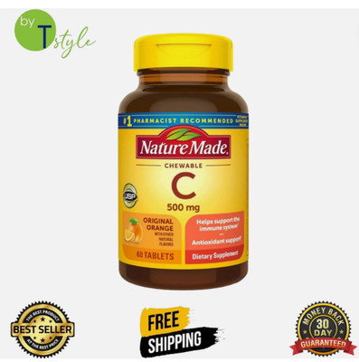Nature Made Chewable Vitamin C 500 mg - 60 Tablets, 60 Day Supply