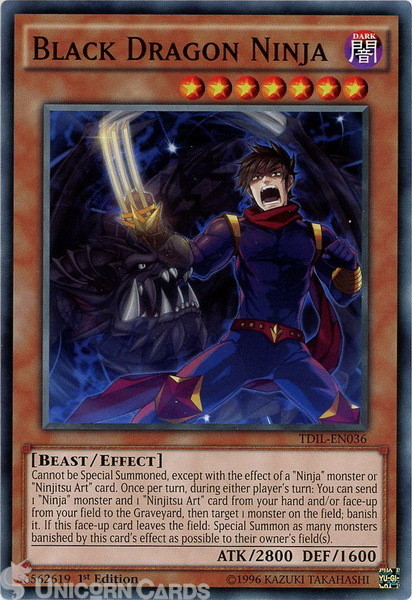 TDIL-EN036 Black Dragon Ninja Common 1st Edition Mint Yu-Gi-Oh! Card