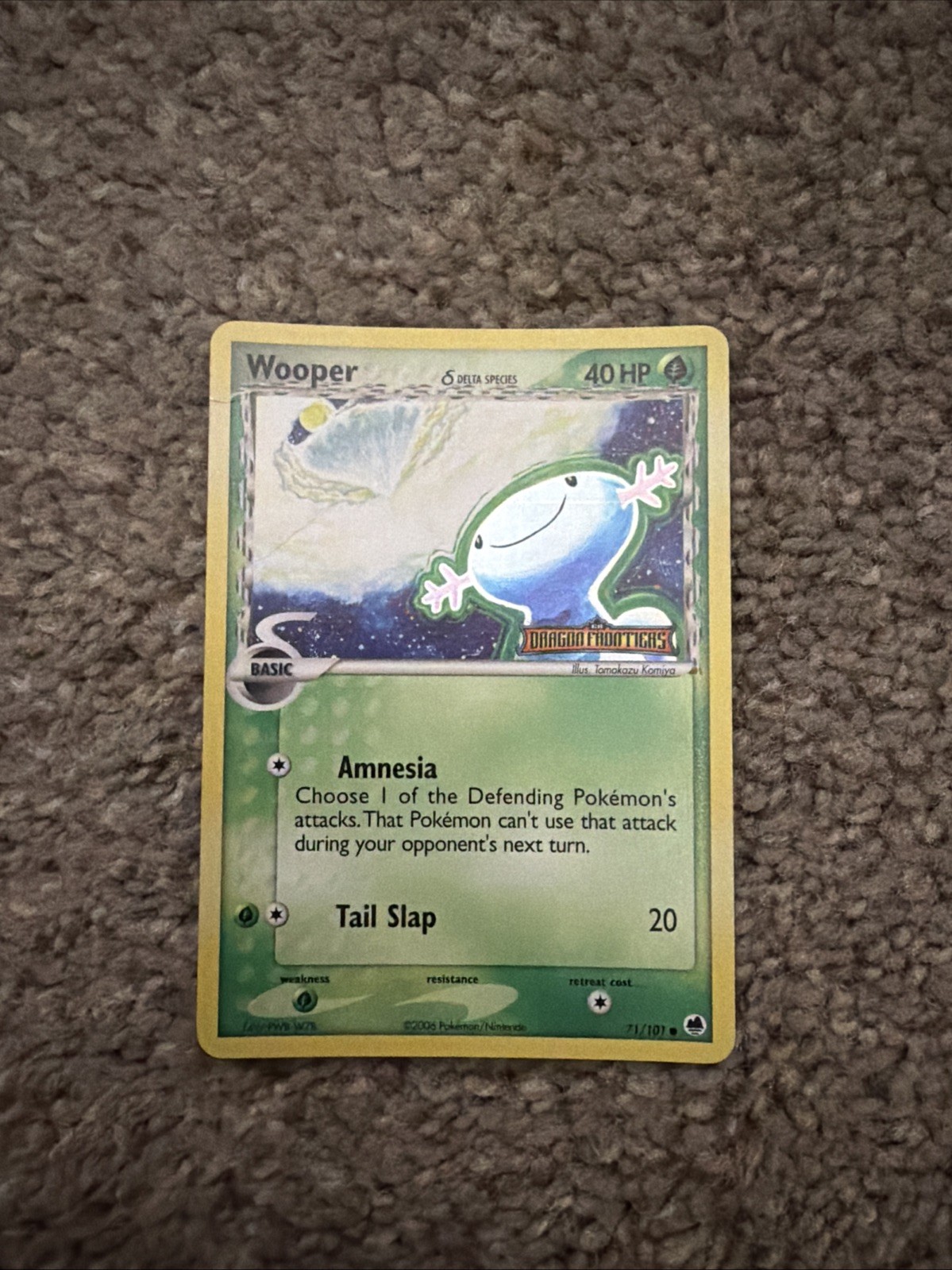 Pokemon Wooper Dragon Frontiers Reverse Holo #71/101 STAMPED