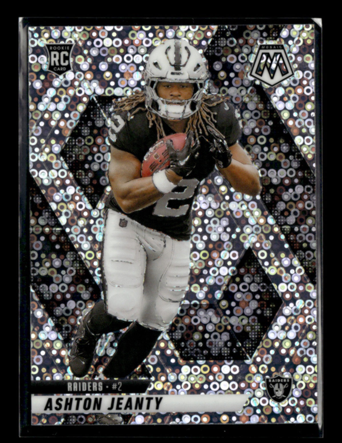 Ashton Jeanty RC 2025 Panini Mosaic Football No Huddle Silver #345 [jiang38