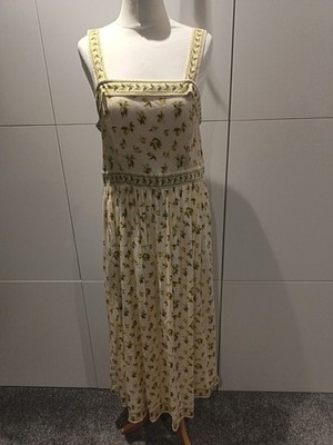 Max Studio NATLEMHA zitronenfarbenes Kleid groß neu mit Etikett Schulterträger bis Brust entbeint L/Uk12