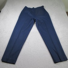 Pendleton Dress Pants Women Size 12 Blue 100 Virgin Wool High Rise