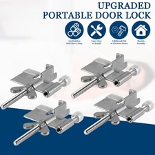 4PCS Portable Door Lock for Door Security Door Anti-Theft Stopper Door Doorstop