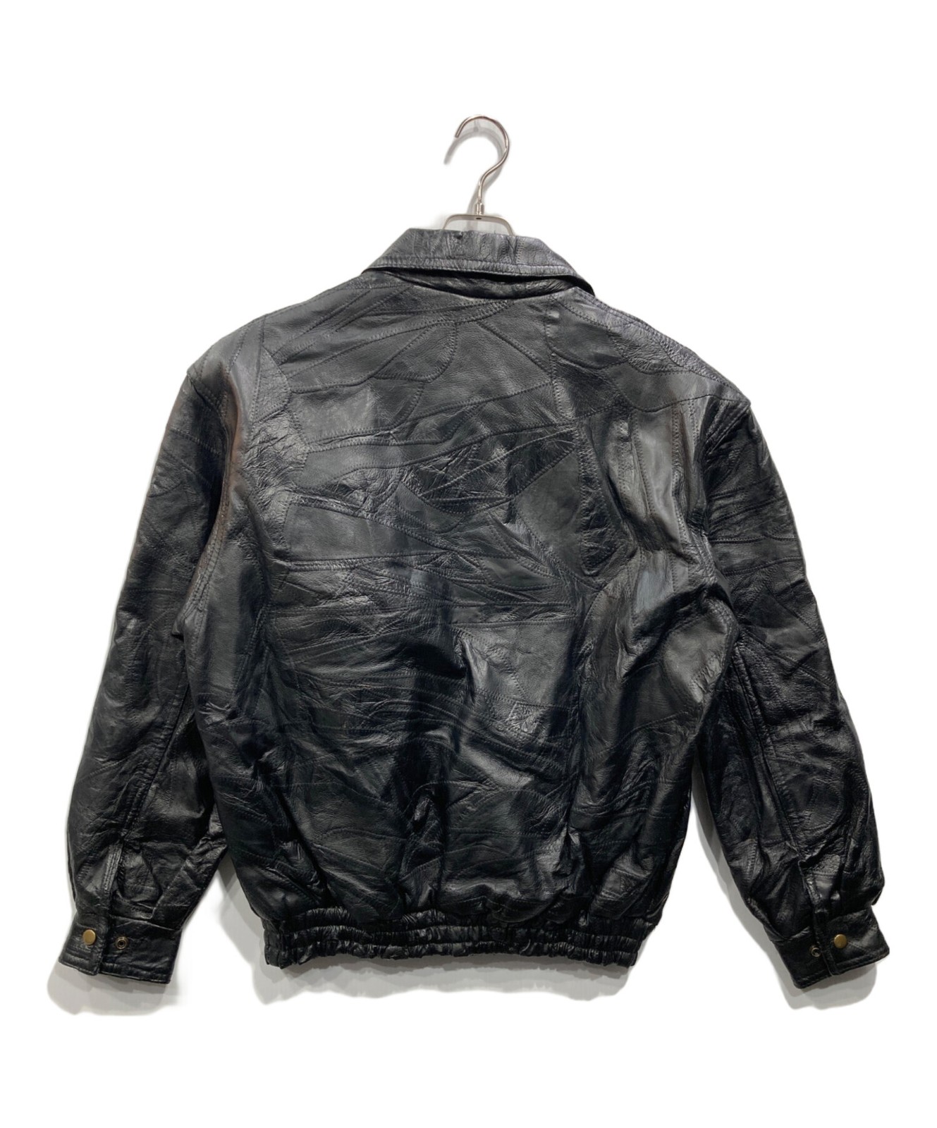 USED patchwork leather jacket Size: M Black Men - image 2