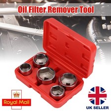 5 Pcs 3/8" Drive Oil Filter Socket Set Wrench Cap Remover 24 27 32 36 38mm