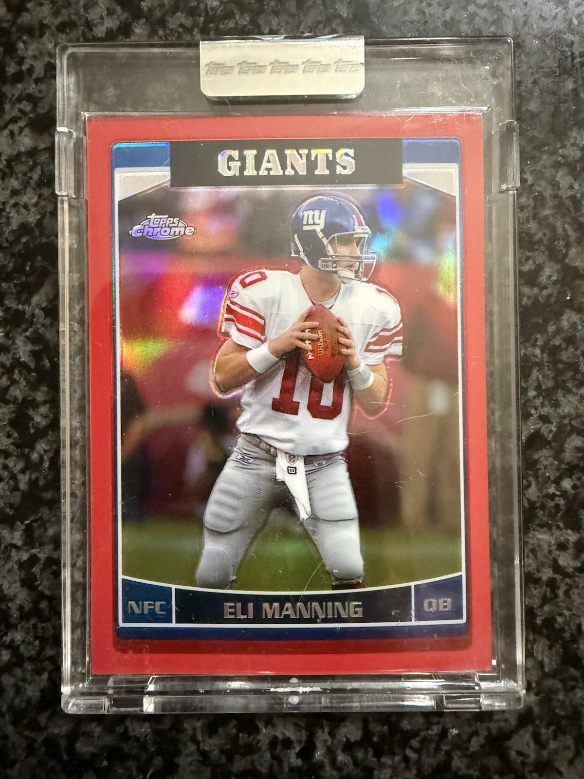 2006 Topps Chrome - Eli Manning #51 Red Refractor #/259 Encased