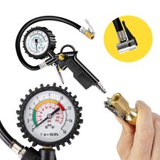Reifenfüller Druckluftprüfer Reifenfüllpistole Luftdruckprüfer Geeicht 0-15 Bar