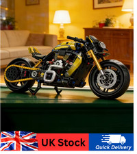 Technical Motorcycle Building Blocks Model Kit Classic Retro Moto Race Assembly