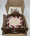 Longaberger Coasters Set Of 4 Red White Green New In Boxes Peppermint Twist — photo 4