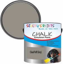 Cloud Puff (Grey) Chalk Paint Furniture Wall Chalky Upcycling Shabby Chic Matt