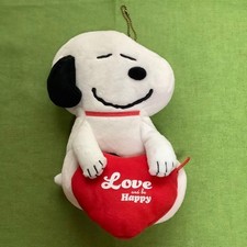 Snoopy Plush Doll stuffed animal with heart pouch
