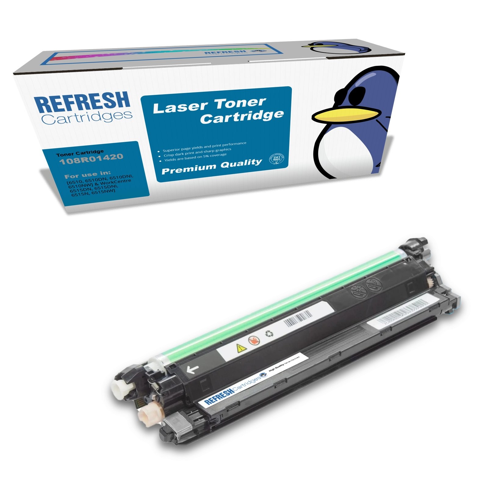 Refresh Cartridges Black Drum 108R01420 Compatible With Xerox Printers
