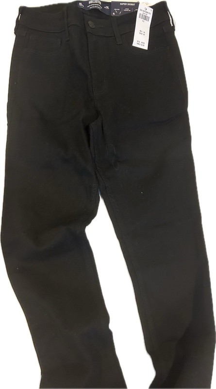 Hollister Women's Super Skinny Hi-Rise Jeans, Black, Size 6L