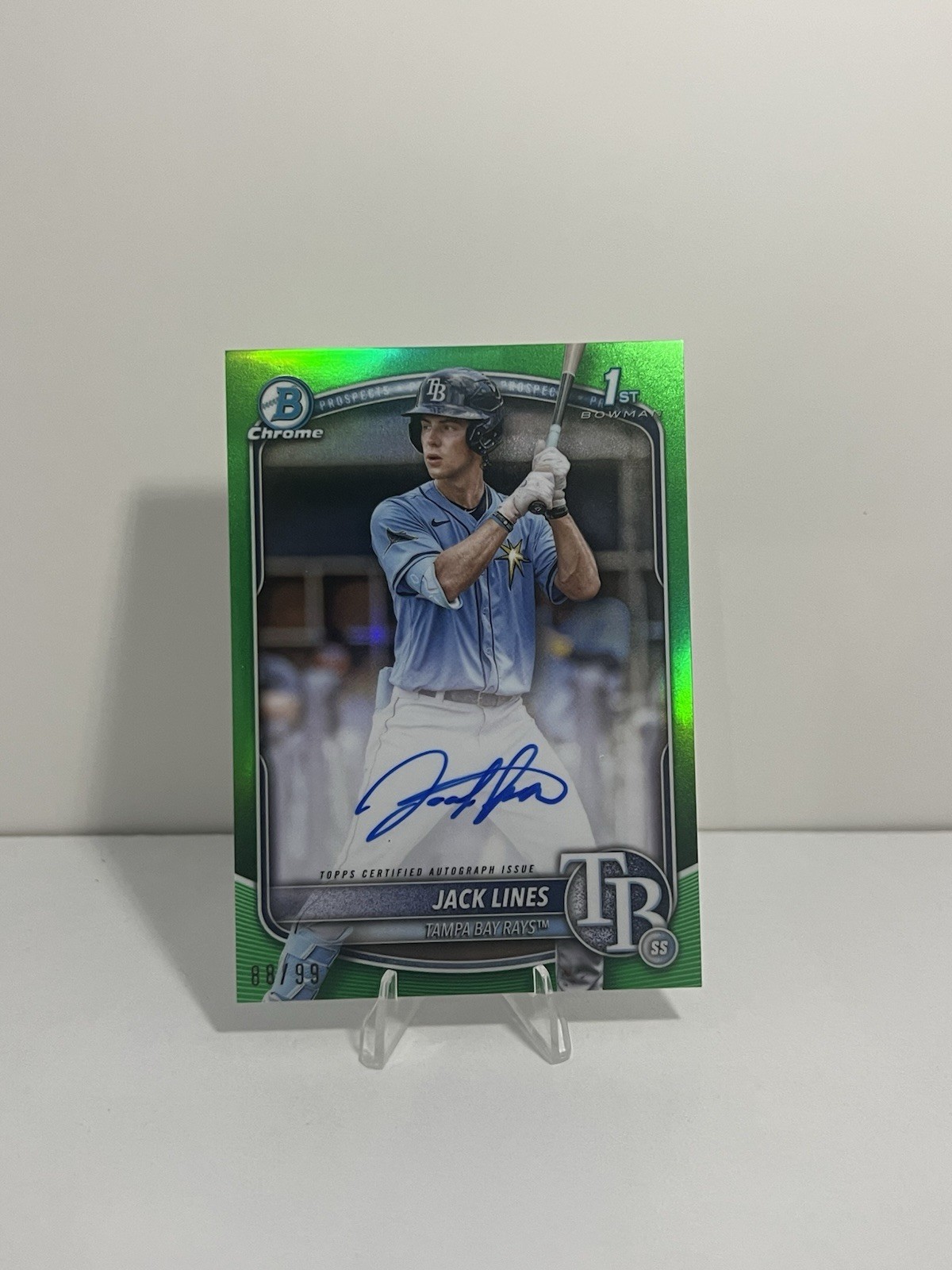 2025 Bowman Jack Lines 1st Bowman Chrome True Green Auto /99 CPA-JLI