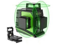 HUEPAR Green Laser Level 360° 3D 16 Lines Laser Self Leveling Cross Measure Tool