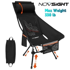 NOVSIGHT Portable Camping Chair Folding Adults Beach Fishing Picnic with Pillow