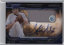 2015 Topps Strata Clearly Authentic Relics Blue 65/99 Steven Matz Auto x0u