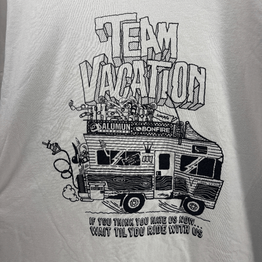 Camicia Vintage Team Vacation Snowboard Tour Uomo XL Salomon Bonfire Swag Invernale