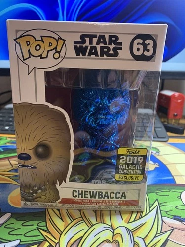 Funko Pop! Vinyl: Star Wars - Chewbacca Blue/Chrome 2019 Galactic Convention Ex