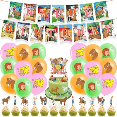 Bibi and Tina Birthday Party Decor Supplies Balloons Banner Cake Toppers Kids