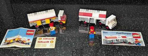 LEGO Town Fuel Pumpers 554 & Shell Tanker Truck 671 – Instructions – No Box