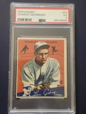 1934 GOUDEY CHARLEY GEHRINGER #23 PSA VG 3