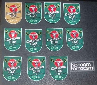 SOCCER PATCH SET CARABAO CUP ANY TEAM  BADGE WINNER GOLD NEW CASTLE #35