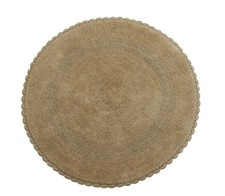 Saffron Fabs Bath Rug 100 Soft Cotton 36 Inch Round Reversible-Different