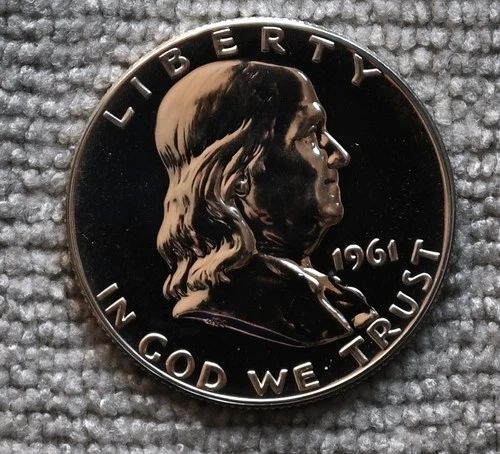 1961 Franklin Half Dollar Silver Proof Deep Cameo-No Reserve-24 Hour Auction