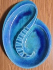 Royal Haegar No. 153  Blue and Green Vintage Mcm Ash Tray Made In USA