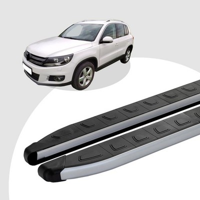 Trittbretter passend für VW Tiguan ab 09/2007-12/2016 (Model: DOLU, Farbe: SIlbe