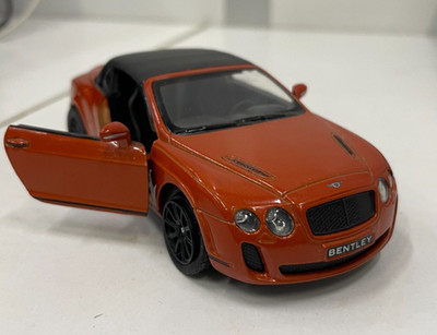 2010 Bentley Continental Kinsmart Orange Spielzeug Auto Modell 1/38 Maßstab Neu