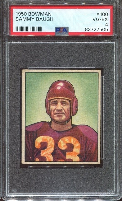 1950 Bowman #100 Sammy Baugh PSA 4 Washington Redskins HOF TCU
