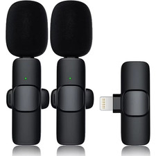3 in 1 Wireless Clip-on Microphones for iPhone, Camera, Android, iPad