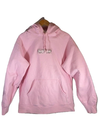 Supreme Felpa con Cappuccio 19AW Bandana Box Logo Felpa con Cappuccio L Cotone Rosa Usata