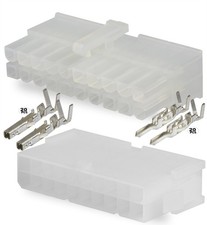 Molex 20 Circuits Receptacle and Plug Housing w/ Terminals18-24 AWG Mini-Fi...
