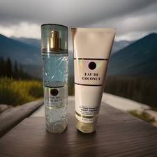 Bath  Body Works Eau Coconut Fine Fragrance Mist And Body Cream Set Of 2