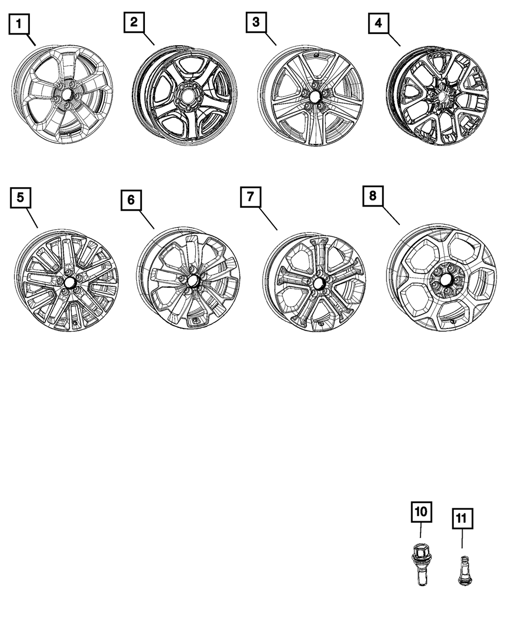 Genuine Mopar Aluminum Wheel 68537498AA