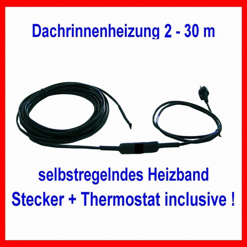 Dachrinnenheizung Rohrbegleitheizung Frostschutz Heizkabel Begleitheizung 1- 61m - Bild 3 von 3