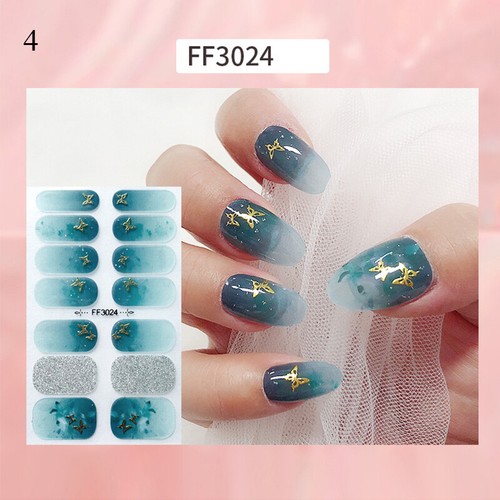 Full Size Nail Wraps Stickers Polish Manicure Art Self Stick Decor 3D Floral - Bild 68 von 156