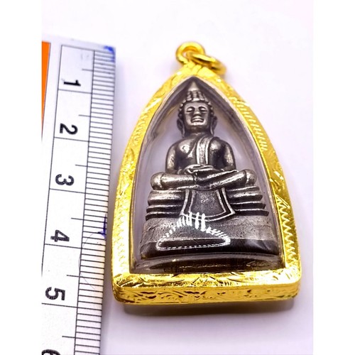 Buda Sothon Wat Sothon Año 2000 Amuleto Tailandés Colgante Carcasa Oro Micrones - Imagen 6 de 13