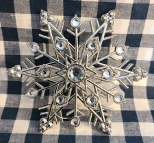 NEW! Silver GEMSTONE SNOWFLAKE Magnetic Candle Topper Bath & Body Works